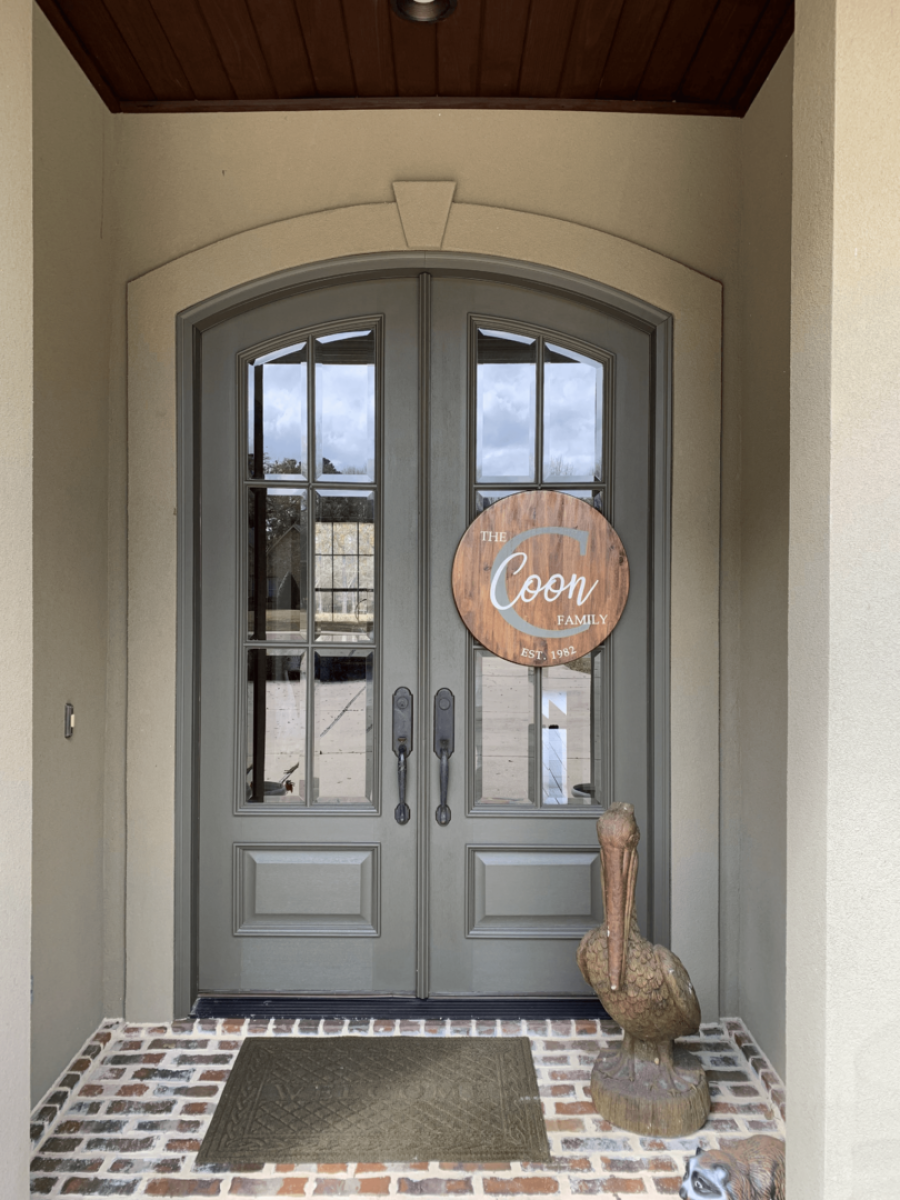 Freshly Painted Front Entry Door