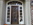 stained exterior door before