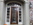 stained exterior door after